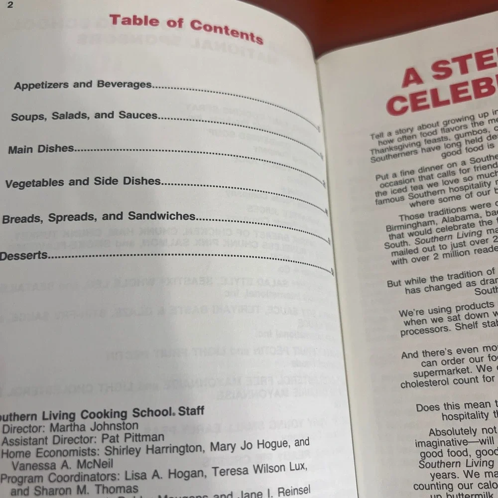 Vintage 1990 Southern Living Cooking School A Sterling Celebration Cookbook 25th
